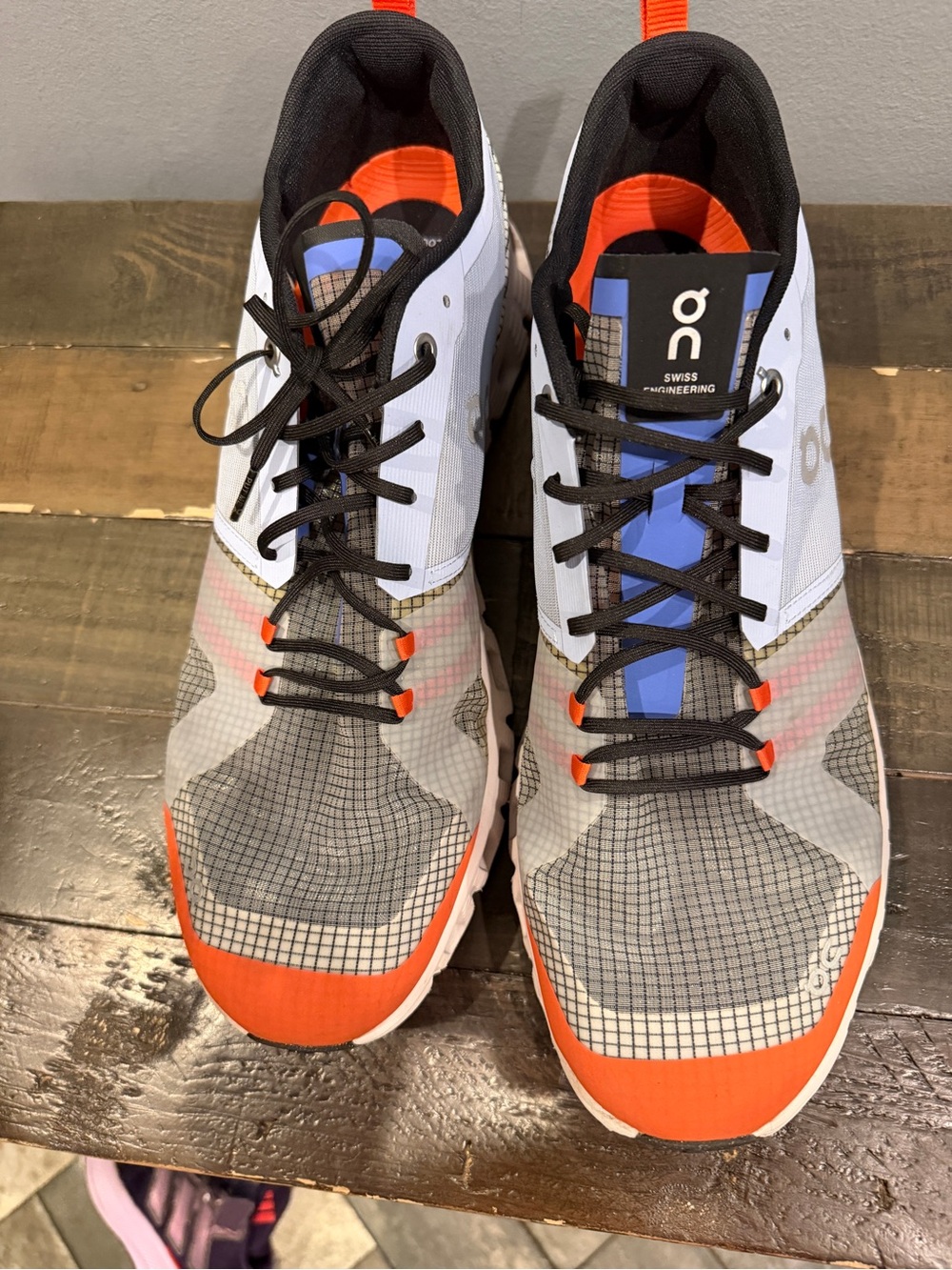 On Running Men's Athletic Shoes in White, Black, Orange